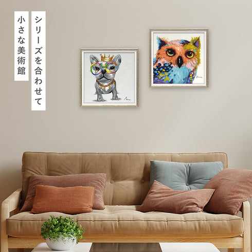 アート 絵画 壁掛け 油絵 33X33cm オイルペイント シャープアイズ.|s4